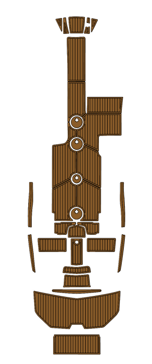 2015-2018 MasterCraft X23 Traction Mats Eva Foam Boat Flooring Marine Decking Hzchione Brown Black