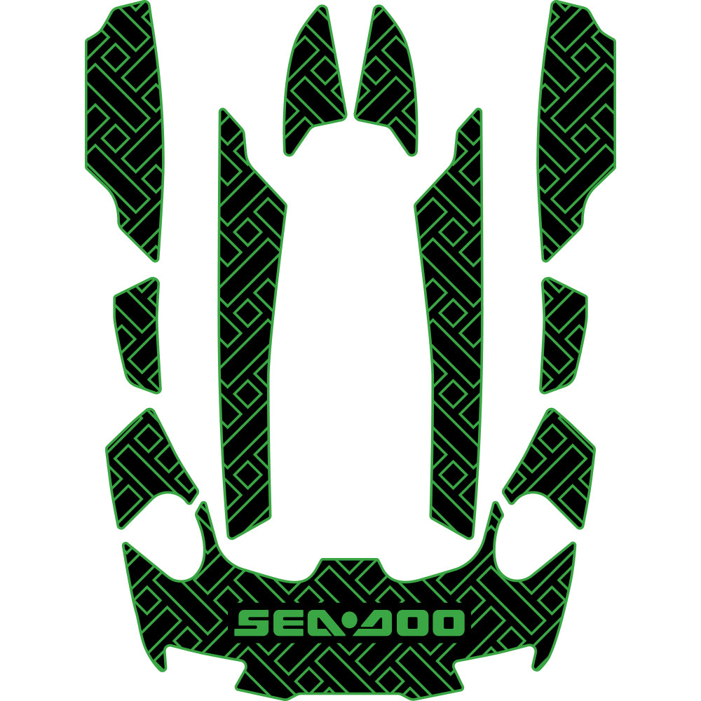 2009-2016 Sea Doo RXT is + as 255 + 260 Customize Jet Ski Mats Non-Slip Motorboat Traction Mat Hzchione Black Green