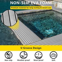 Hzchione Sea Deck Boat Flooring Hydro Turf EVA Yacht Traction Pad For Yacht Jet SKI RV Golf Cart Pool Ramp Stairs Hzchione