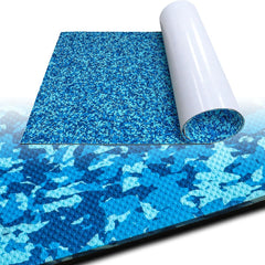 Local delivery in the US Hzchione Boat Flooring Ocean Camouflage EVA Foam Self-Adhesive Anti Slip Mats Roll Sheet Hot Pressed Dots Texture Hzchione 94.5"*35.4"