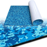 Local delivery in the US Hzchione Boat Flooring Ocean Camouflage EVA Foam Self-Adhesive Anti Slip Mats Roll Sheet Hot Pressed Dots Texture Hzchione 94.5"*23.6"