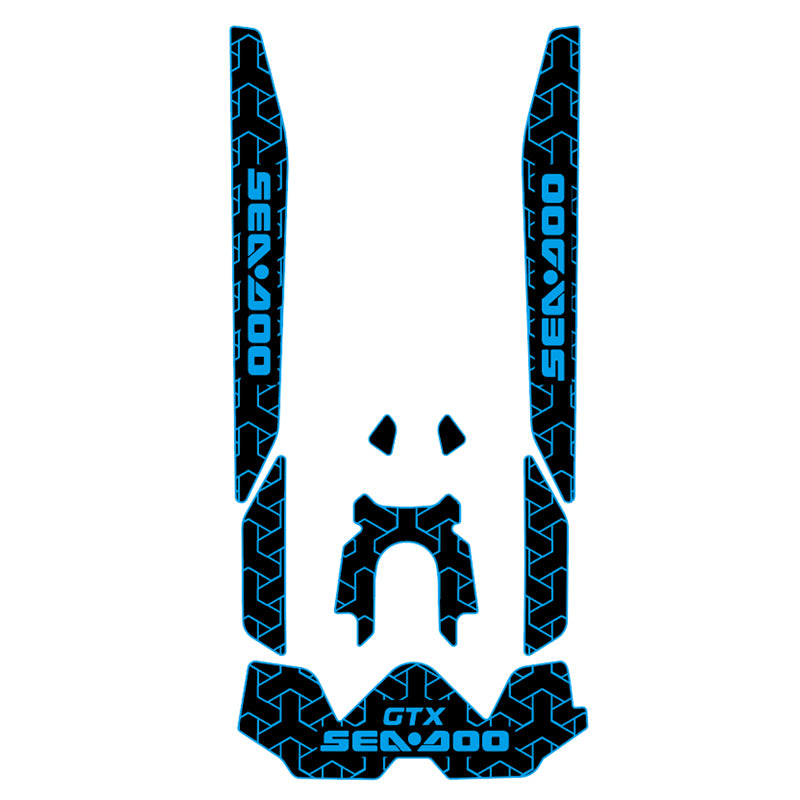 2019-2024 Sea Doo GTX PRO Customize Jet Ski Mats Hzchione Black Blue-Polygonal
