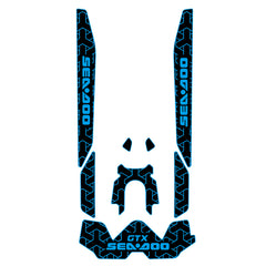 2019-2024 Sea Doo GTX PRO Customize Jet Ski Mats Hzchione Black Blue-Polygonal