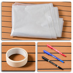 Hzchione Template Tool Kits Film Laminating Tool Kit For Boat Flooring Hzchione 196.85"x78.74" (5mx2m)