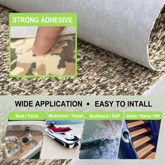 Hzchione 1x6 Small Diamond Camo Boat Flooring Texture EVA Foam Deck Marine Carpet for Fishing Boat Kayak Cooler RV Flooring Surfboard Hzchione