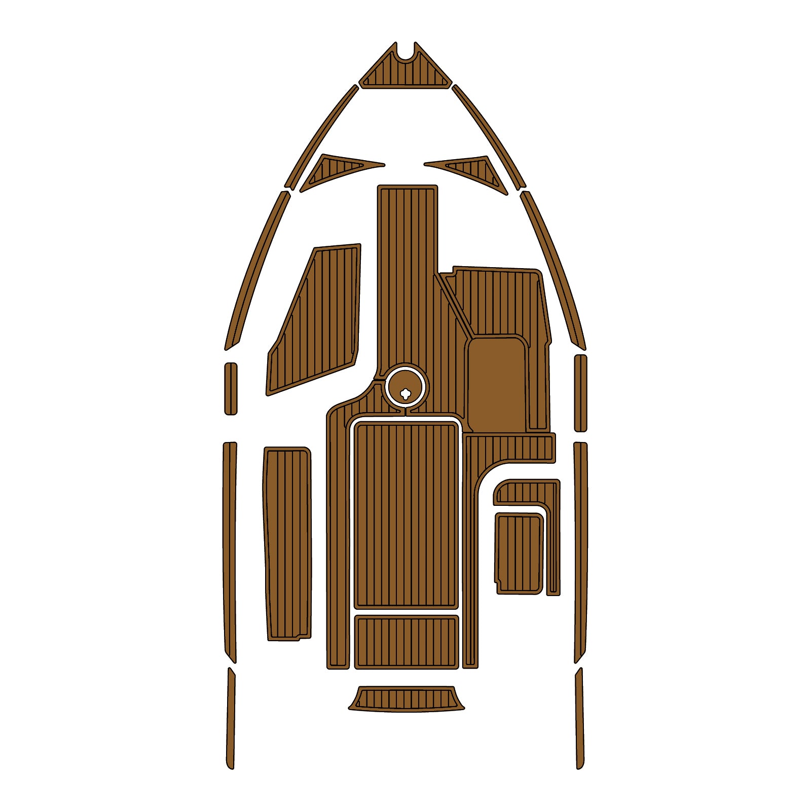 2014-2017 Axis T22 Eva Foam Boat Flooring Faux Teak Boat Deck Foam Boat Decking Marine Mat Cockpit Swim Platform Pads Hzchione Light Brown Black