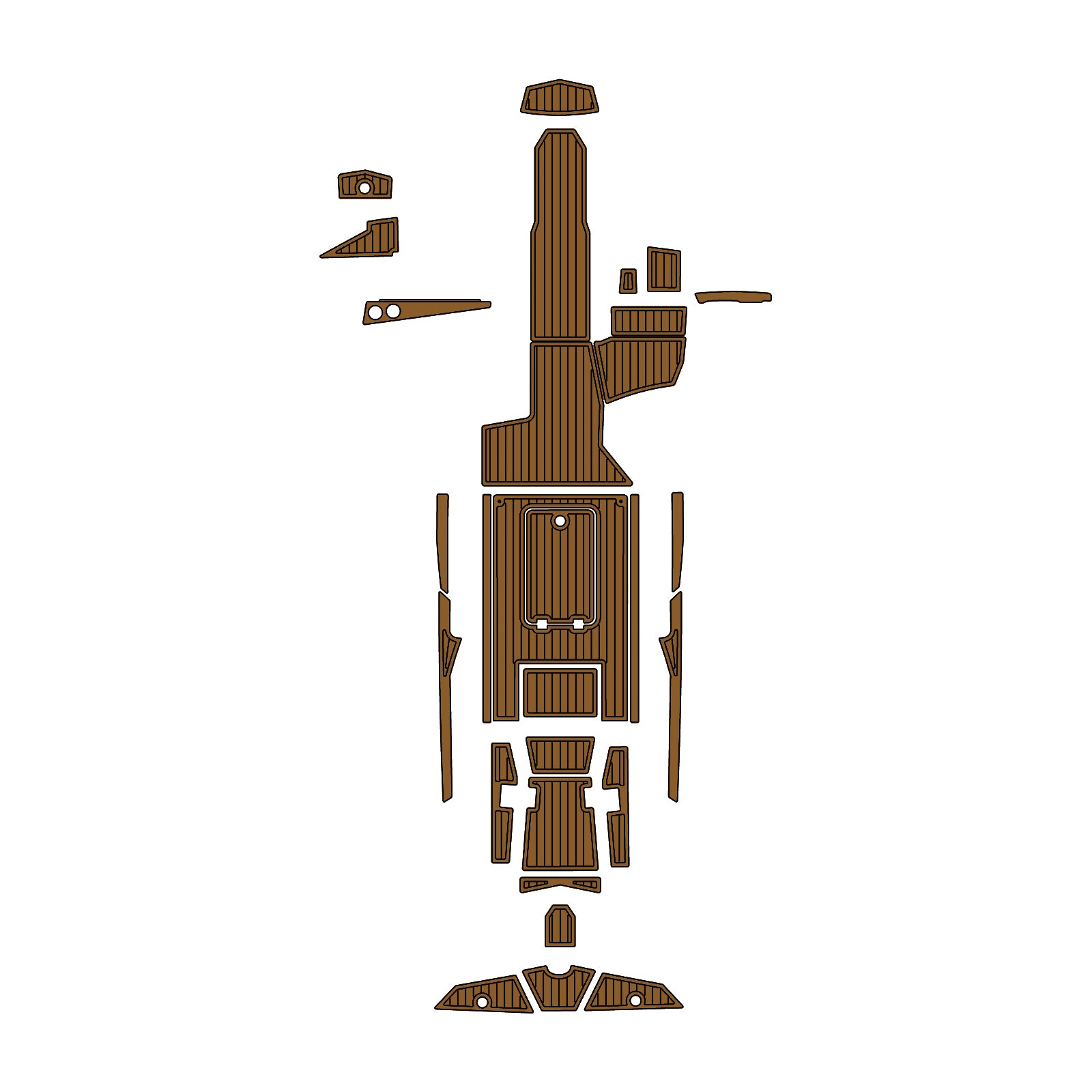 2019 Tige RZX2 Eva Foam Boat Flooring Faux Teak Boat Deck Foam Boat Decking Marine Mat Cockpit Swim Platform Pads Hzchione Light Brown Black