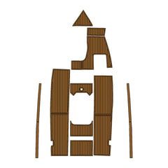 1999 Mastercraft Sportstar Swim Platform Cockpit Pad EVA Teak Decking Mat Hzchione Faux Teak Light Brown Black