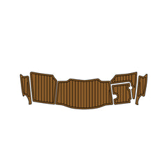 2012 Chaparral 226 SSI Swim Platform Cockpit Pad EVA Teak Decking Boats Mat Hzchione Light Brown Black Faux Teak
