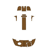 Chaparral 233 Explorer Swim Platform Cockpit Pad EVA Teak Decking Mat Hzchione Faux Teak Light Brown Black