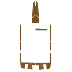 1989 MasterCraft Prostar 190 Swim Platform Cockpit Pad EVA Teak Decking Mat Hzchione Faux Teak Light Brown Black