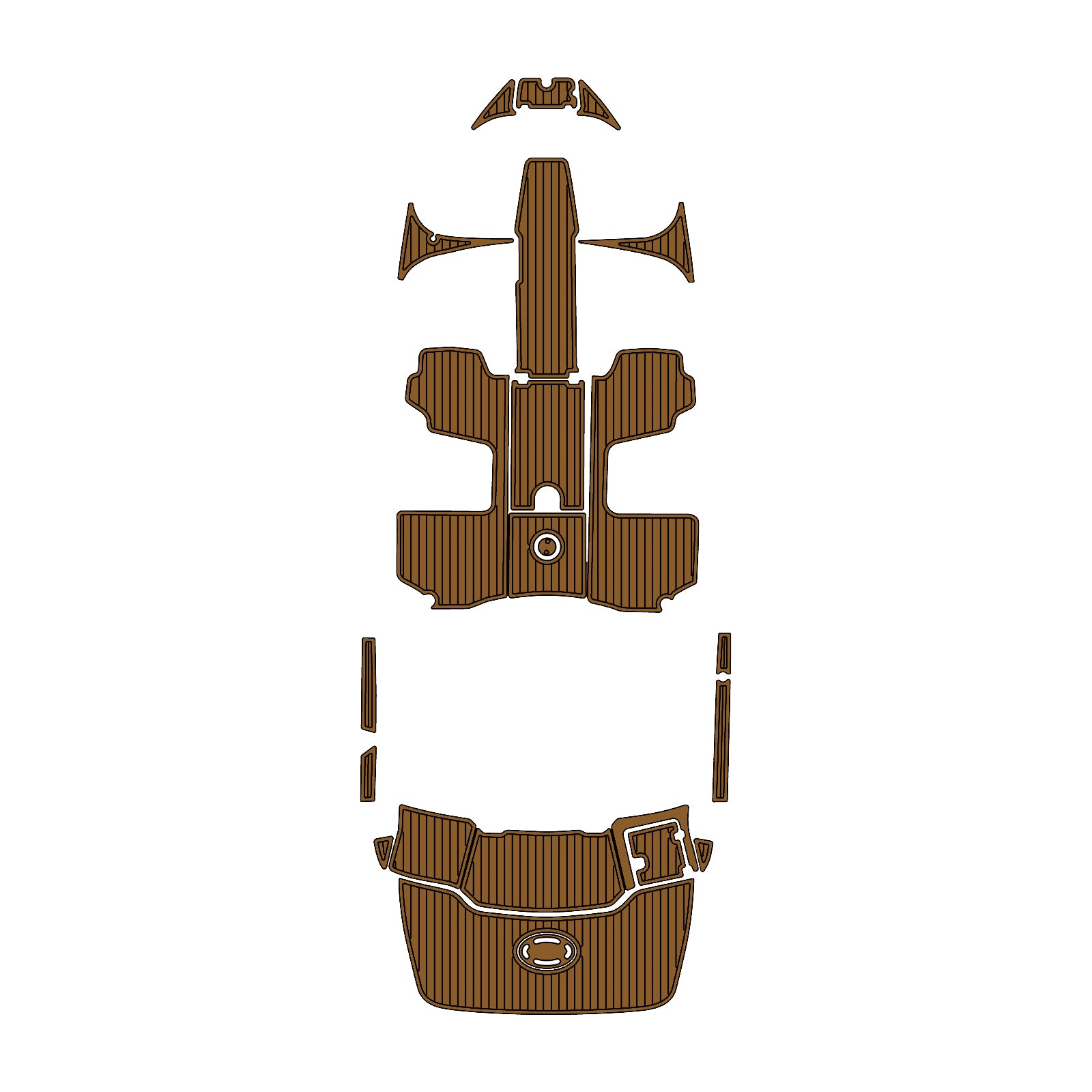 2017 Chaparral H20 21 Deluxe Eva Foam Boat Flooring Faux Teak Boat Deck Foam Boat Decking Marine Mat Cockpit Swim Platform Pads Hzchione Light Brown Black