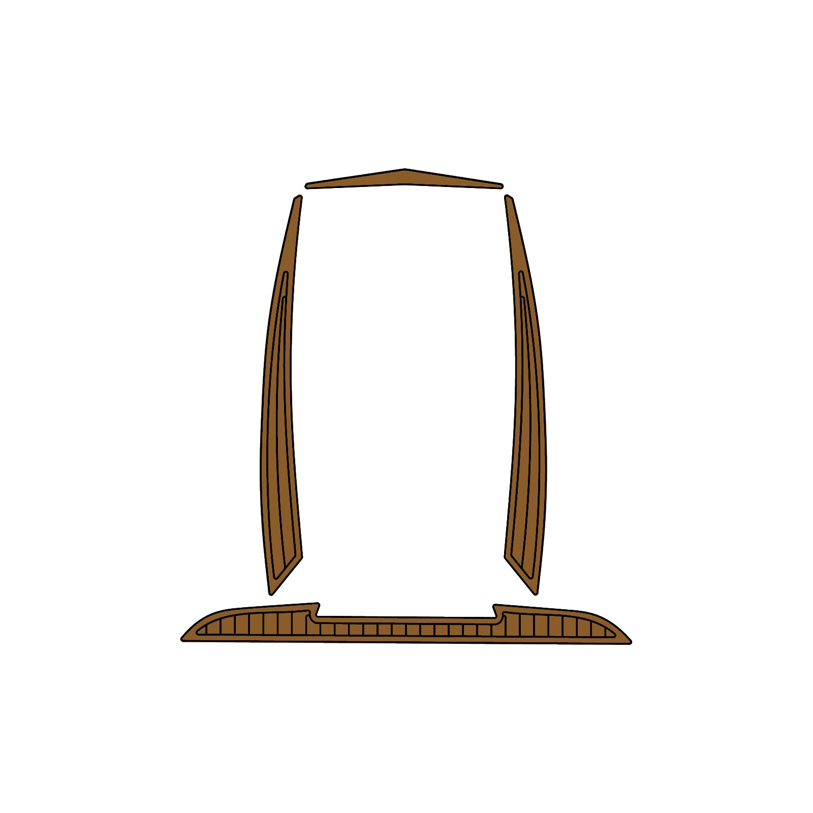 2020 Tige 23ZX Swim Platform Cockpit Pad EVA Teak Decking Mat Hzchione Faux Teak Light Brown Black