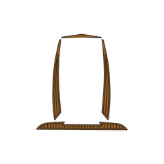 2020 Tige 23ZX Swim Platform Cockpit Pad EVA Teak Decking Mat Hzchione Faux Teak Light Brown Black