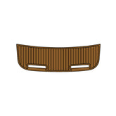 2000 MarsterCraft Maristar 210 Swim Platform Cockpit Pad EVA Teak Decking Mat Hzchione Faux Teak Light Brown Black