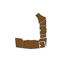 2016 Chaparral 227 SSX Swim Platform Cockpit Pad EVA Teak Decking Boats Mat Hzchione Light Brown Black Faux Teak