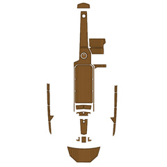 2015-2018 Supra SE Swim Platform Cockpit Pad EVA Teak Decking Mat Hzchione Faux Teak Light Brown Black