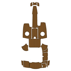 2013 Chaparral 226 SSI Swim Platform Cockpit Pad EVA Teak Decking Boats Mat Hzchione Light Brown Black Faux Teak