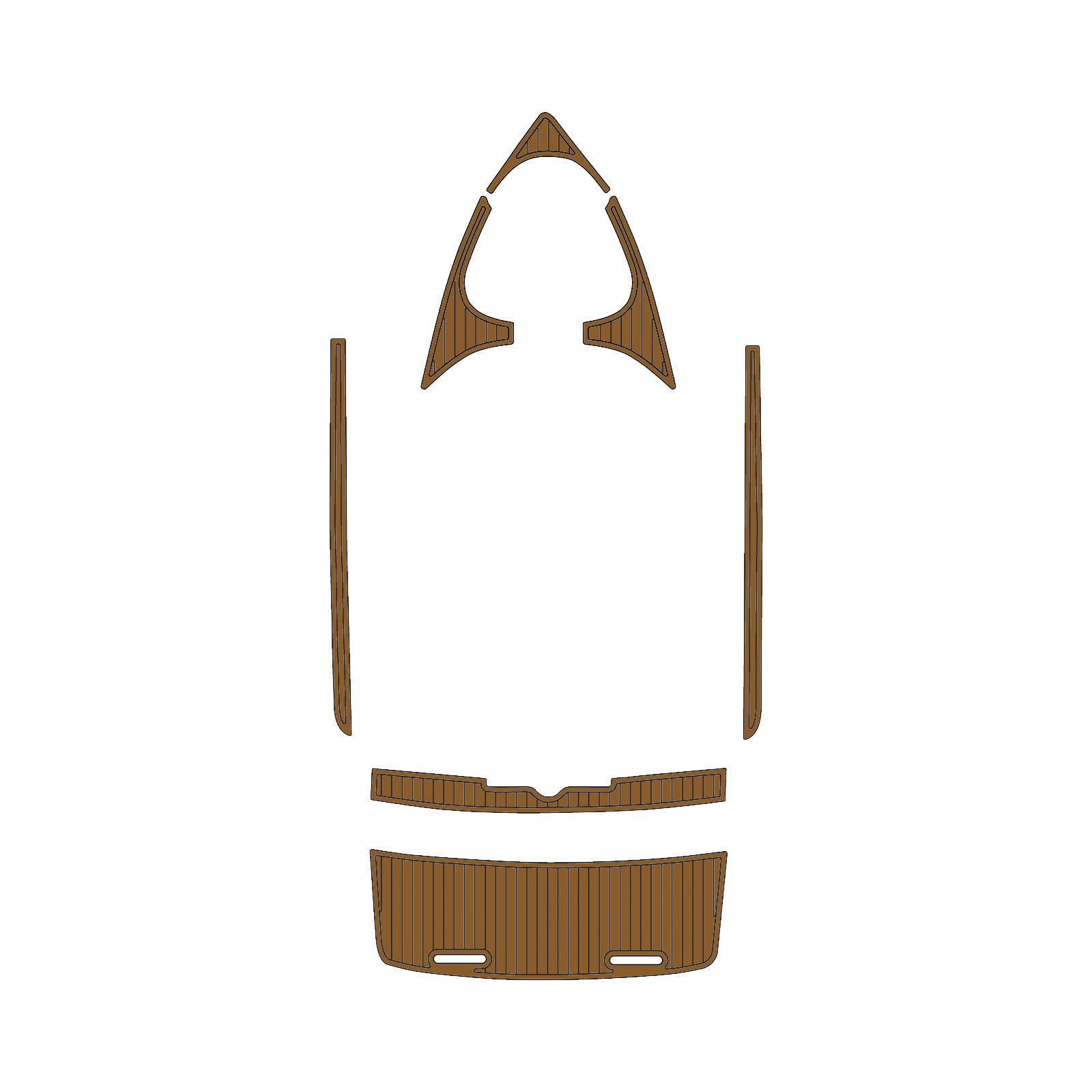 2003 Mastercraft Maristar 210 Swim Platform Cockpit Pad EVA Teak Decking Mat Hzchione Faux Teak Light Brown Black