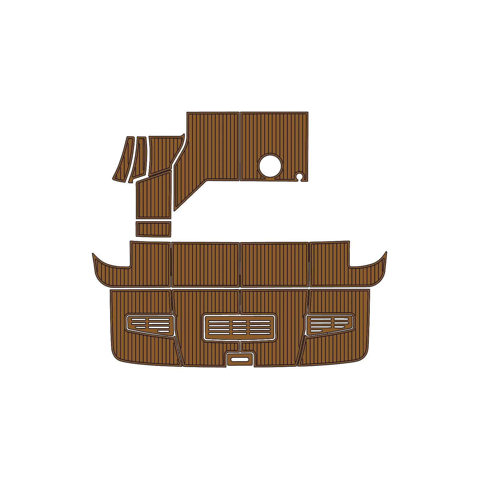 2016 Sea Ray 400 Eva Foam Boat Flooring Faux Teak Boat Deck Foam Boat Decking Marine Mat Cockpit Swim Platform Pads Hzchione Light Brown Black