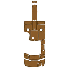 2003-2007 Chaparral 220 Swim Platform Cockpit Pad EVA Synthetic Teak Decking Boats Mat Hzchione Light Brown Black Brushed