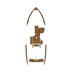 2020 Malibu Wakesetter 20 VTX Swim Platform Cockpit Pad EVA Teak Decking Mat Hzchione Brushed Light Brown Black