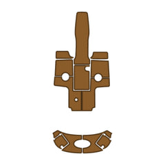 2006 Chaparral 236 Swim Platform Cockpit Pad EVA Teak Decking Mat Hzchione Brushed Light Brown Black
