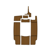 2002 MasterCraft 190 Swim Platform Cockpit Pad EVA Teak Decking Mat Hzchione Light Brown Black Faux Teak