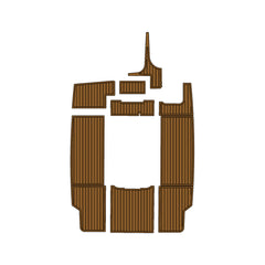 2002 MasterCraft 190 Swim Platform Cockpit Pad EVA Teak Decking Mat Hzchione Light Brown Black Faux Teak