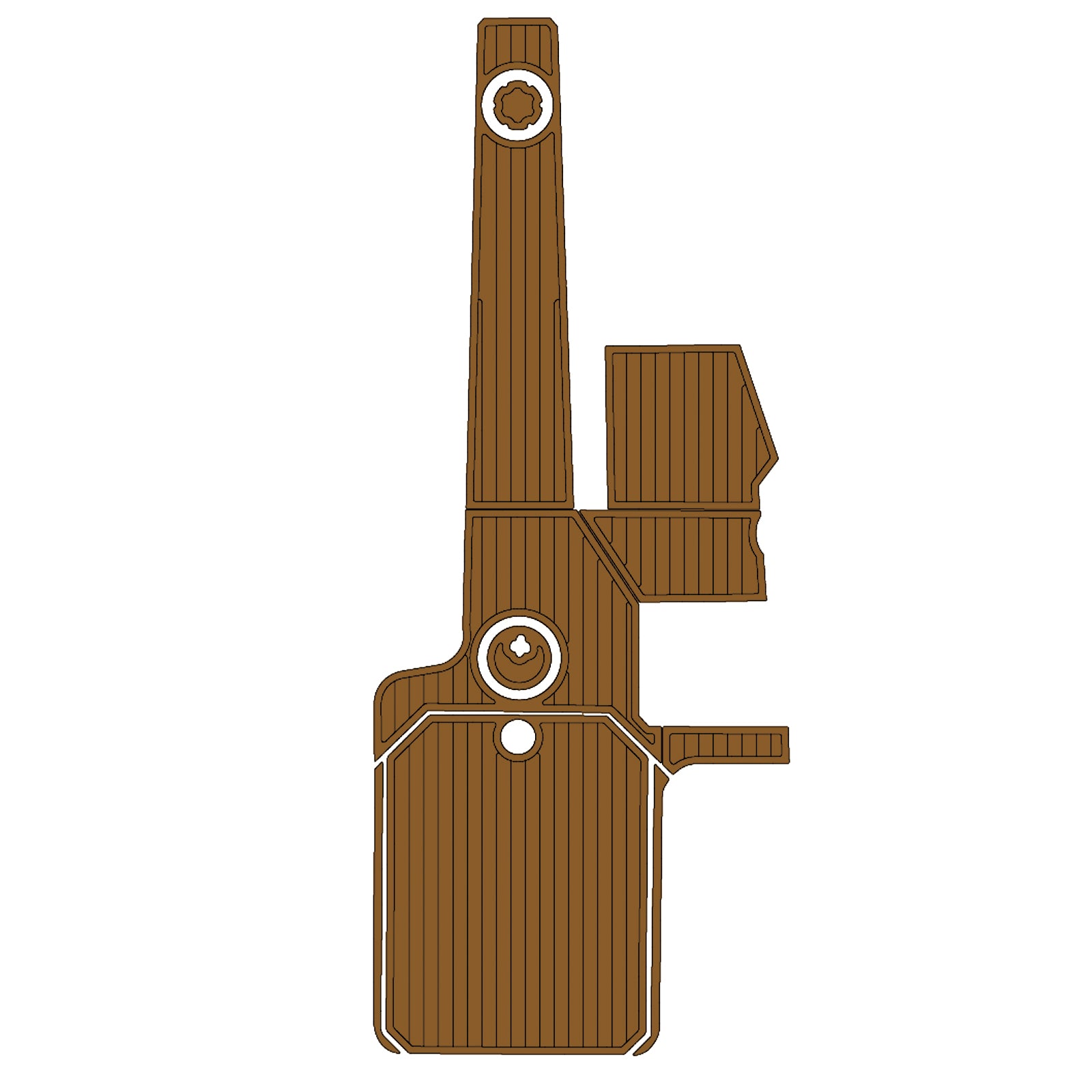 2013 Supra SA Swim Platform Cockpit Pad EVA Teak Decking Mat Hzchione Faux Teak Light Brown Black