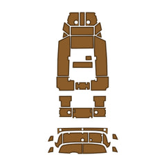 2016 Yamaha 190FSH Sport Swim Platform Cockpit Pad Boat Kit EVA Boat Flooring Foam Decking Mat Hzchione Light Brown + Black Brushed