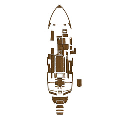 2021 Malibu 23 LSV Eva Foam Boat Flooring Faux Teak Boat Deck Foam Boat Decking Marine Mat Cockpit Swim Platform Pads Hzchione Light Brown Black