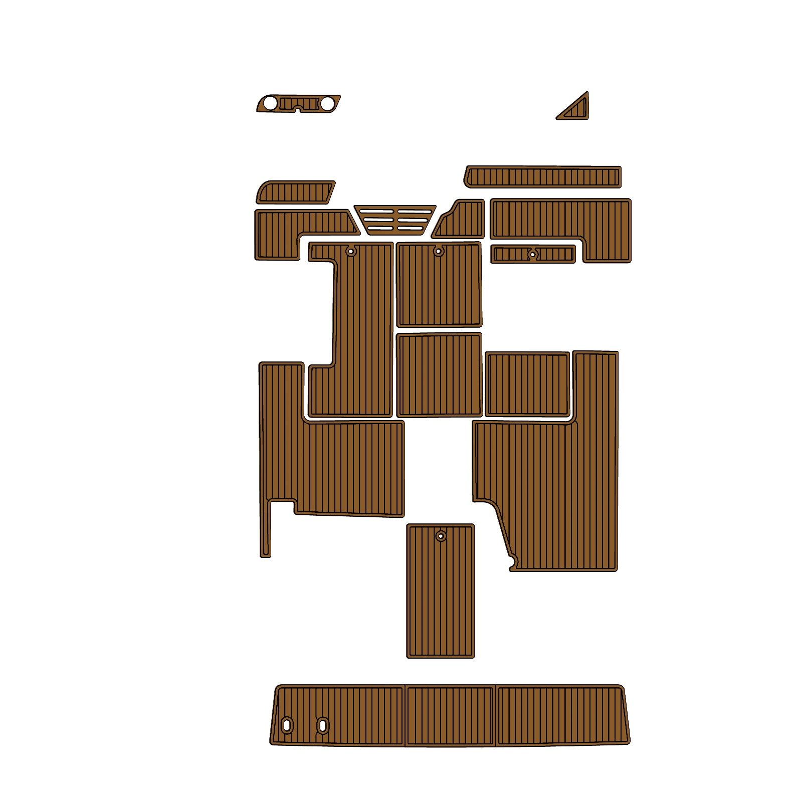 1991 Sea Ray Express Eva Foam Boat Flooring Faux Teak Boat Deck Foam Boat Decking Marine Mat Cockpit Swim Platform Pads Hzchione Light Brown Black