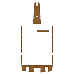 1989 MasterCraft Prostar 190 Swim Platform Cockpit Pad EVA Teak Decking Mat Hzchione Brushed Light Brown Black