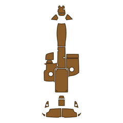 2015 Yamaha 242 Swim Platform Cockpit Pad Boat Kit EVA Boat Flooring Foam Decking Mat Hzchione Light Brown + Black Brushed