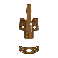 2006 Chaparral 236 Swim Platform Cockpit Pad EVA Teak Decking Mat Hzchione Faux Teak Light Brown Black