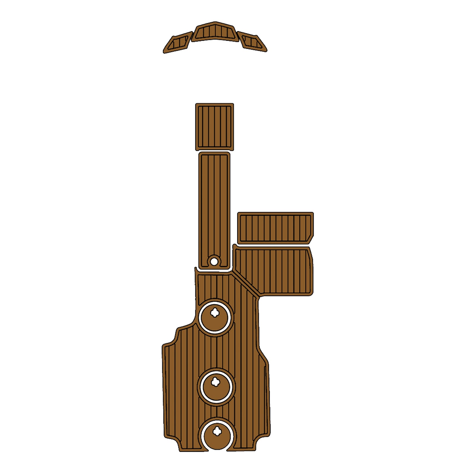 2015 Mastercraft NXT20 Swim Platform Cockpit Pad EVA Teak Decking Mat Hzchione Faux Teak Light Brown Black