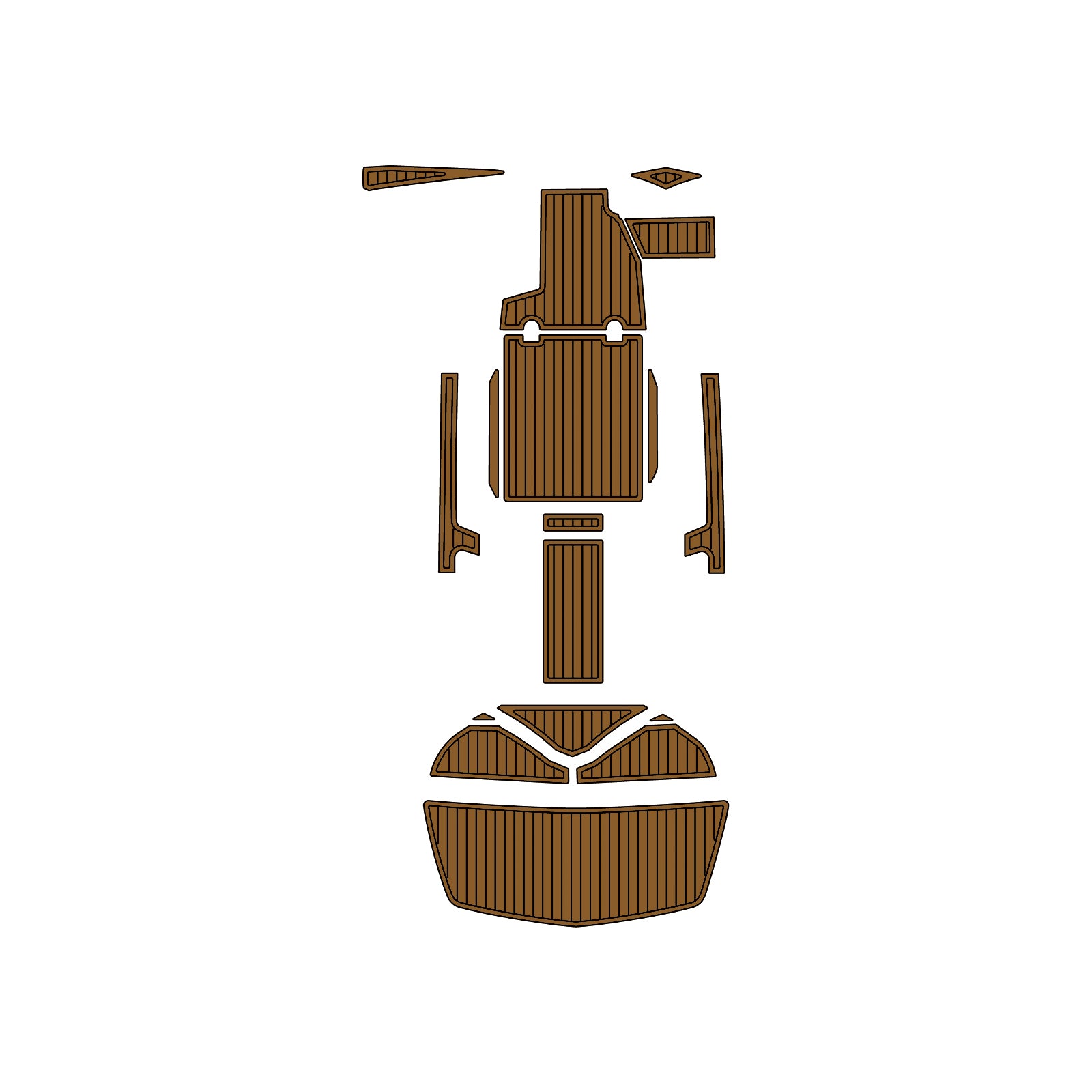 2012-2018 Tige Z1 Eva Foam Boat Flooring Faux Teak Boat Deck Foam Boat Decking Marine Mat Cockpit Swim Platform Pads Hzchione Light Brown Black