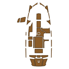 2016-2017 AXIS A20 Swim Platform Cockpit Pad EVA Teak Decking Mat Hzchione Brushed Light Brown Black