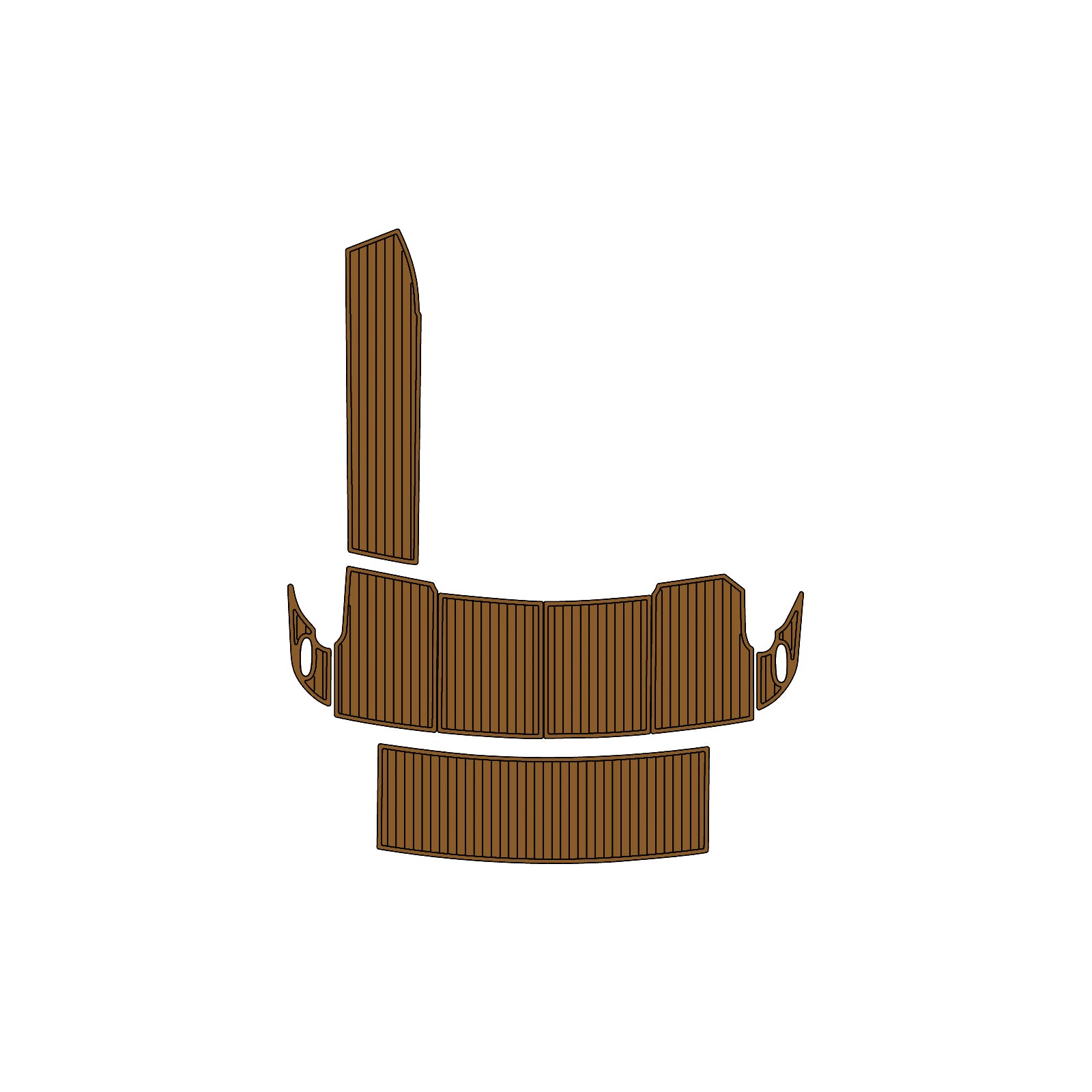 2020 Formula 350 CBR Swim Platform Cockpit Pad Teak EVA Foam Boat Decking Hzchione Brown Black