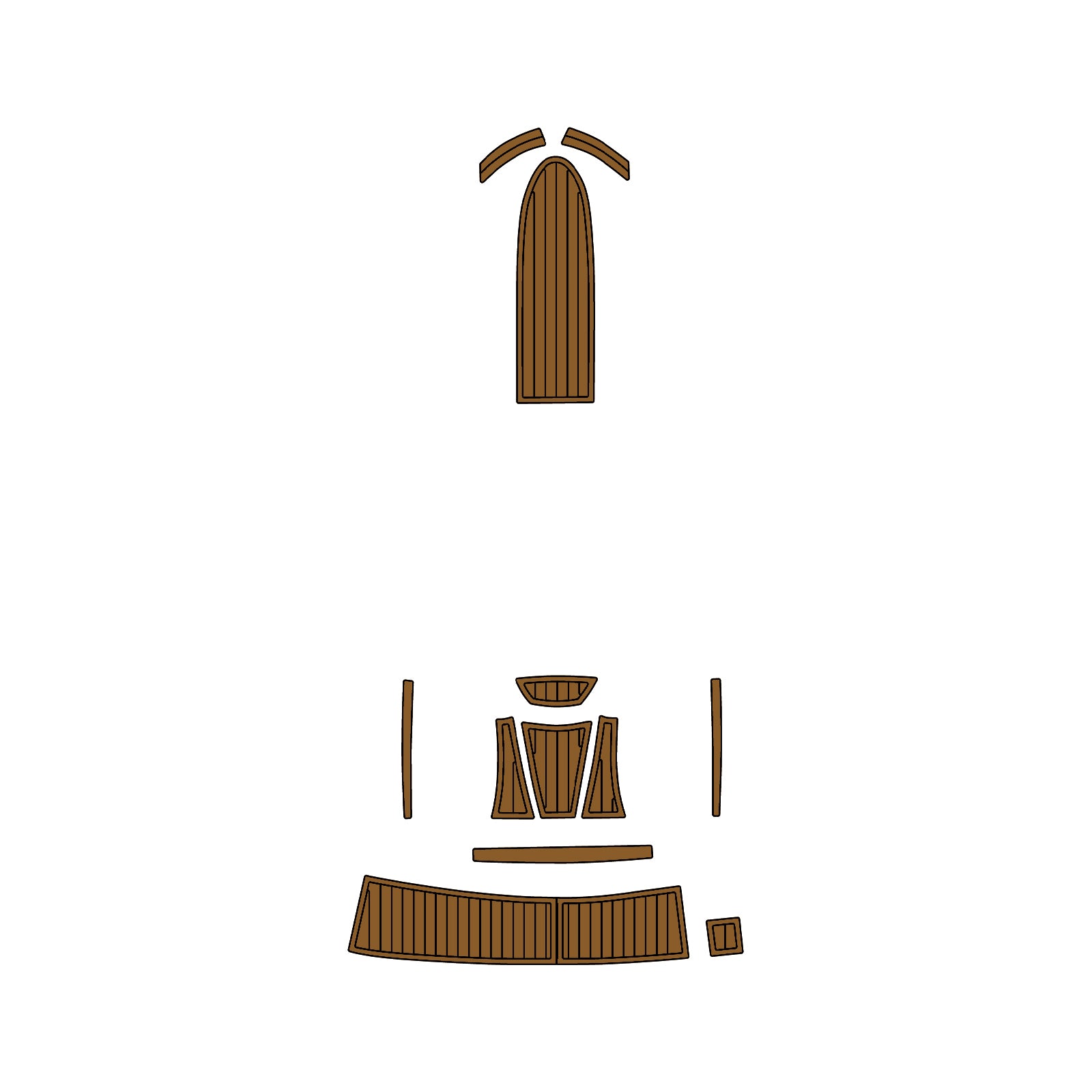 2007 Bayliner 185 Bowrider Traction Mats Eva Foam Boat Flooring Marine Decking Hzchione Brown Black