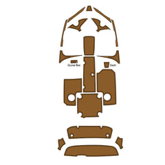 2015 Yamaha SX192 Swim Platform Cockpit Pad Boat Kit EVA Boat Flooring Foam Decking Mat Hzchione Light Brown + Black Brushed