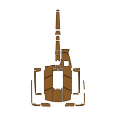 2016-2018 MasterCraft Prostar Swim Platform Cockpit Pad EVA Teak Decking Mat Hzchione Brushed Light Brown Black