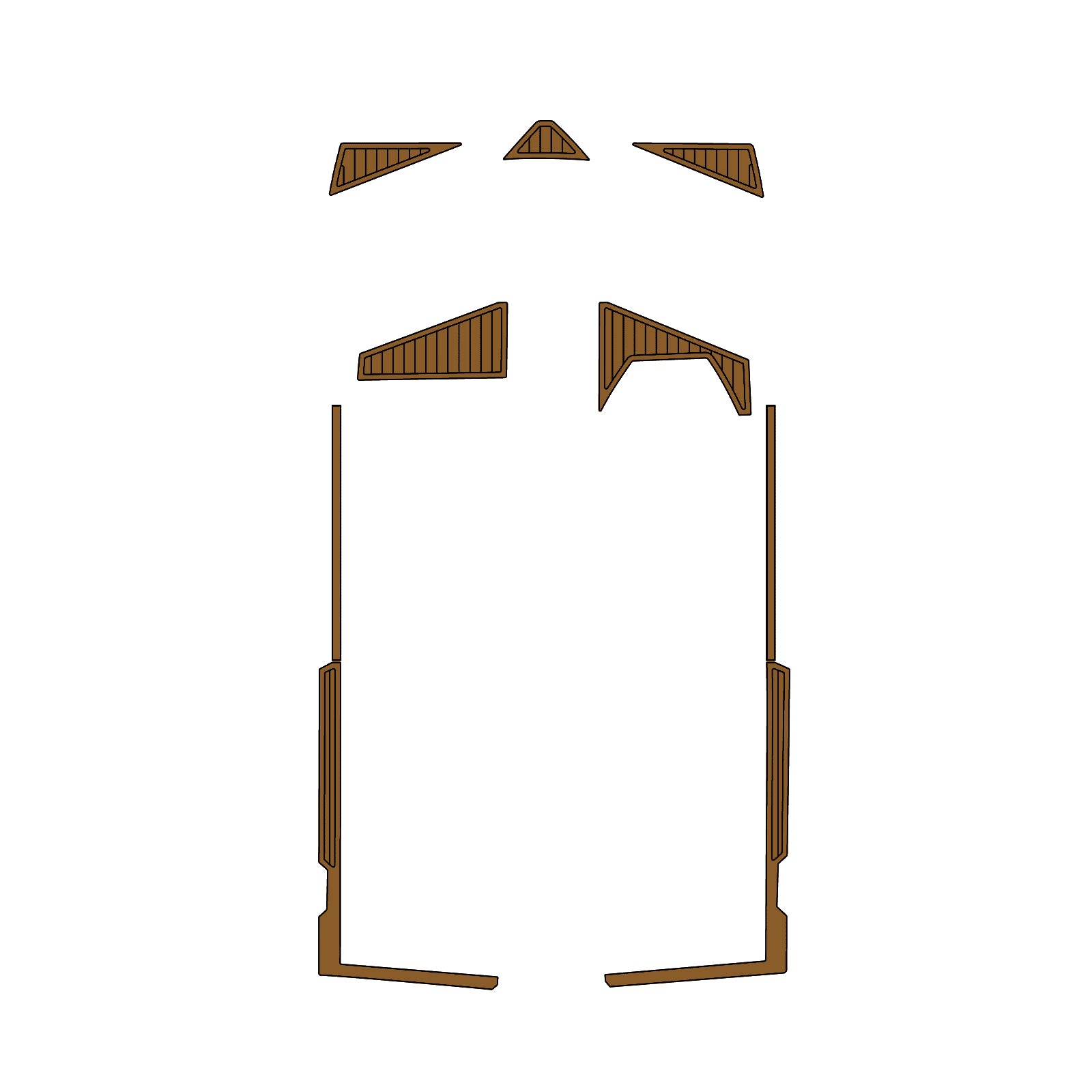 1985 Supra Sport Swim Platform Cockpit Pad EVA Teak Decking Mat Hzchione Faux Teak Light Brown Black