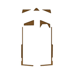 1985 Supra Sport Swim Platform Cockpit Pad EVA Teak Decking Mat Hzchione Faux Teak Light Brown Black