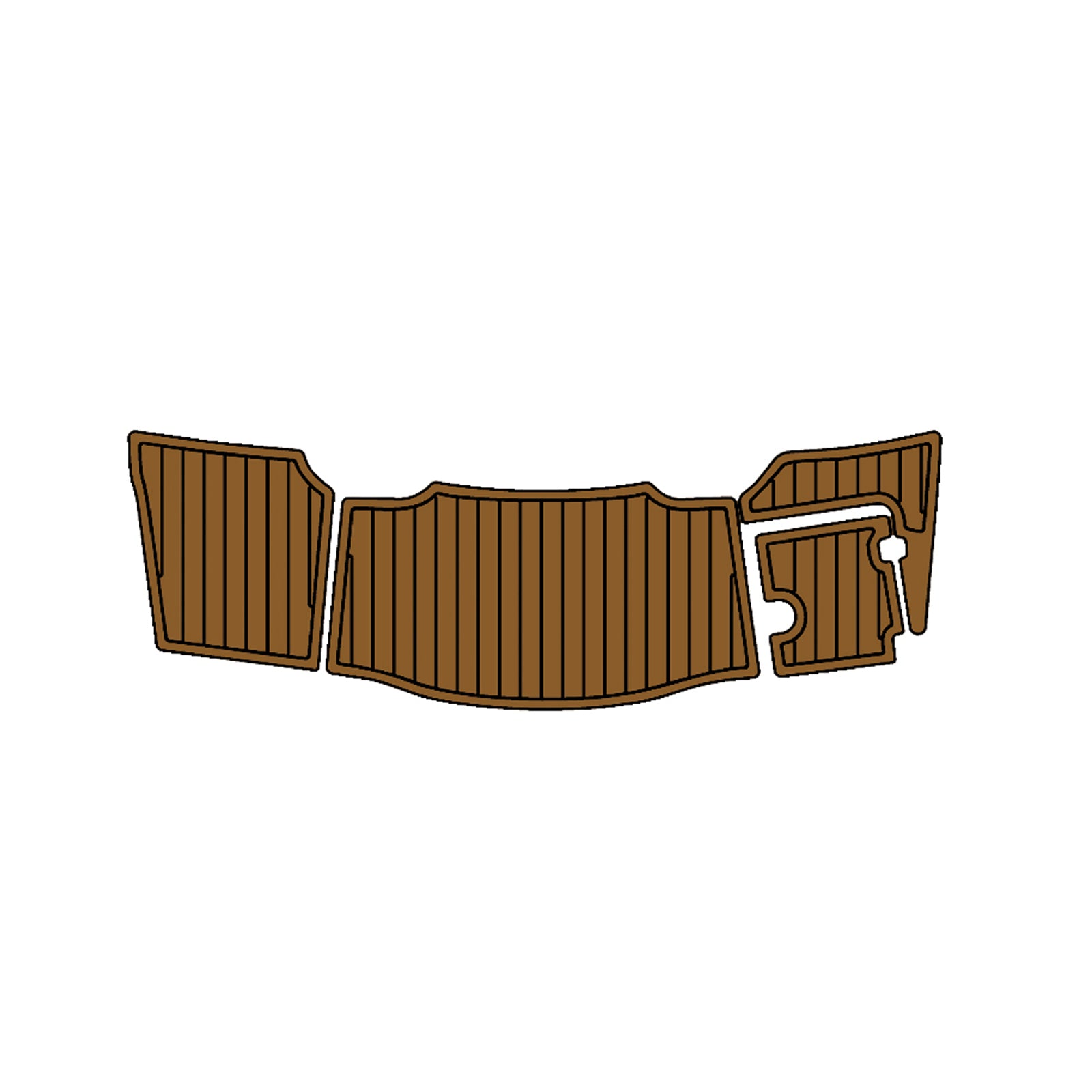 2017 Chaparral 226 SSI Swim Platform Cockpit Pad EVA Teak Decking Boats Mat Hzchione Light Brown Black Faux Teak