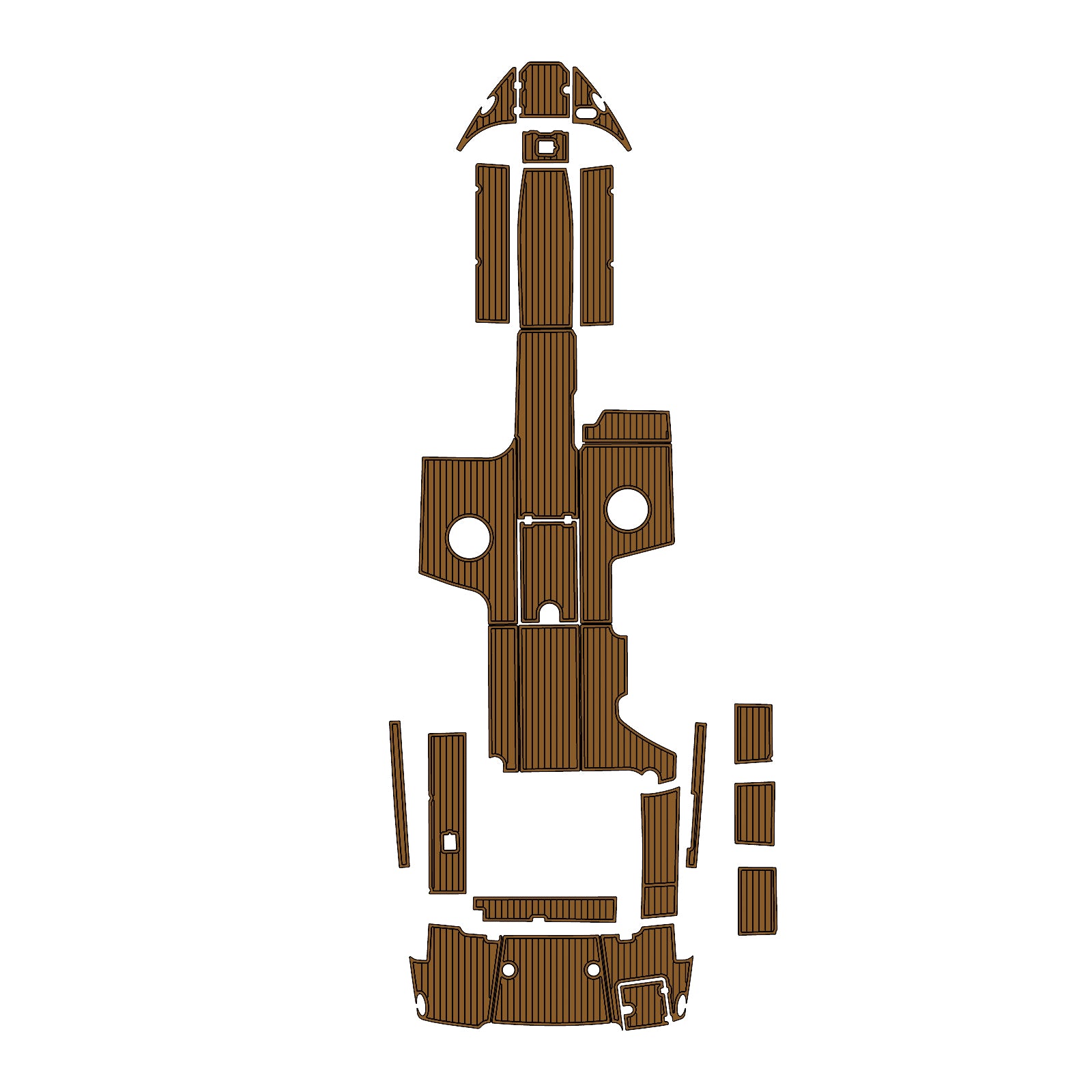 2021 Chaparral 370 SSX Eva Foam Boat Flooring Faux Teak Boat Deck Foam Boat Decking Marine Mat Cockpit Swim Platform Pads Hzchione Light Brown Black