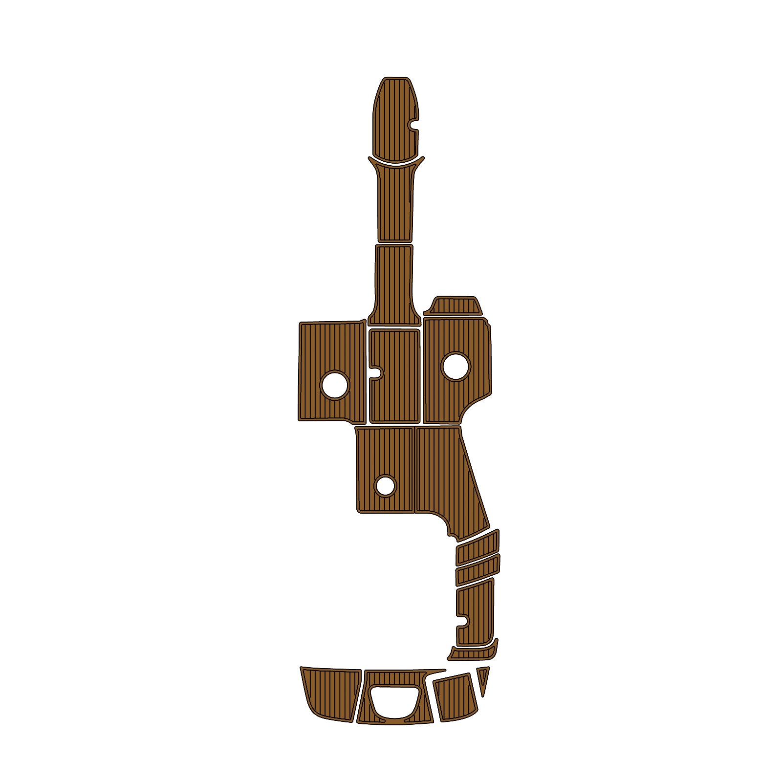 2014 Sea Ray Sundeck 260 Eva Foam Boat Flooring Faux Teak Boat Deck Foam Boat Decking Marine Mat Cockpit Swim Platform Pads Hzchione Light Brown Black