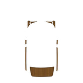 2008 Malibu 21 VLX Swim Platform Cockpit Pad EVA Teak Decking Mat Hzchione Faux Teak Light Brown Black