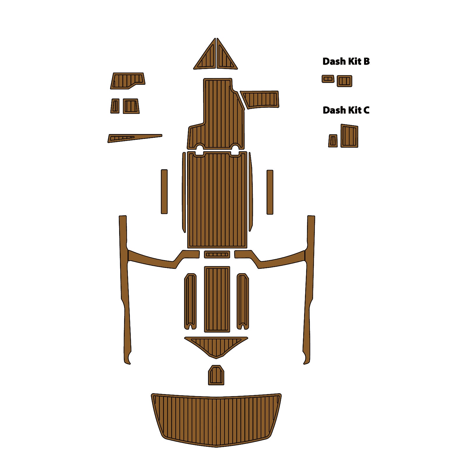 2019 Tige R23 Eva Foam Boat Flooring Faux Teak Boat Deck Foam Boat Decking Marine Mat Cockpit Swim Platform Pads Hzchione Light Brown Black